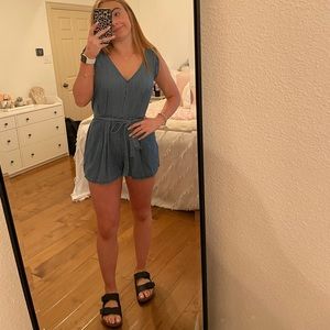 Blue jean romper